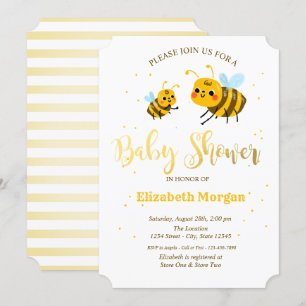 Convite Chá de Bebê Little Bees