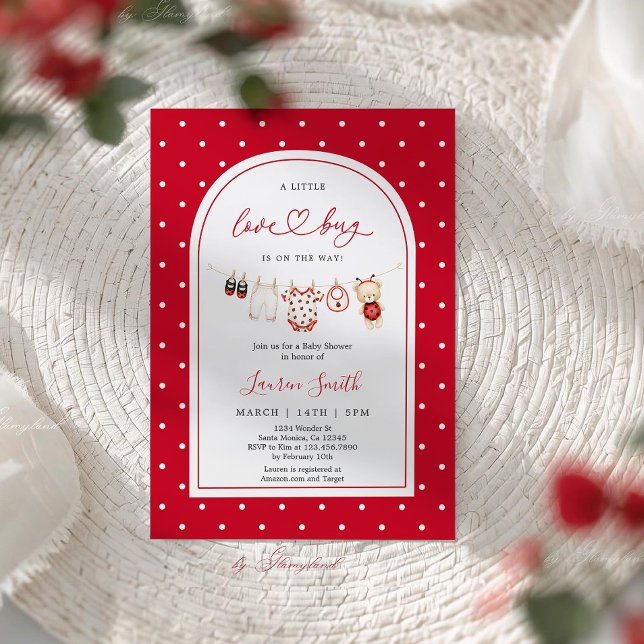 Convite Chá de Bebê Little Love Bug (Criador carregado)