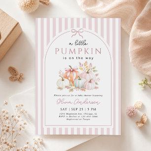Convite Chá de Bebê Little Pumpkin Fall