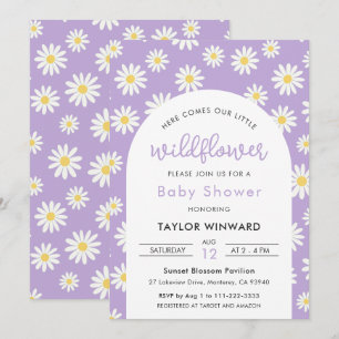 Convite Chá de Bebê Margarida Flor Silvestre