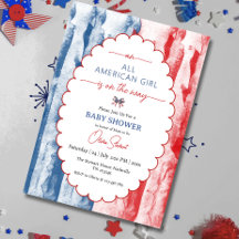 Chá de Bebê Menina Americana 4 de Julho