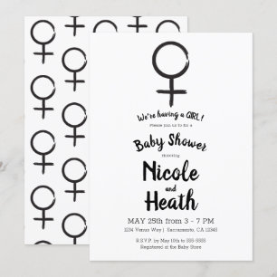 Convite Chá de Bebê Menina Astrologia Moderna Vênus Femini