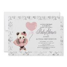 Chá de Bebê Menina Bailarina Urso Panda Fofo