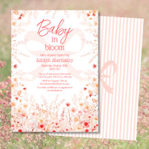 Chá de Bebê Menina Boho Wildflower Baby in Bloom
