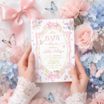 Chá de Bebê Menina Floral Caprichosa Rosa