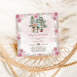Convite Chá de Bebê Menina Floral Cute 