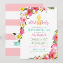 Chá de Bebê Menina Luau do Abacaxi Bebê Aloha