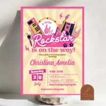 Chá de Bebê Menina Rockstar Rosa