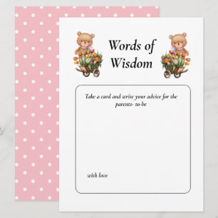 Convite Chá de Bebê Menina Teddy Floral