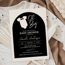 Chá de Bebê Menino Gravata Borboleta Preto e Creme
