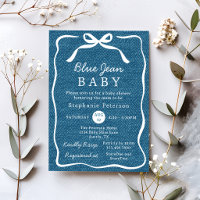 Chá de Bebê Menino Jeans Azul Brunch Denim Baby