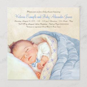 Convite Chá de Bebê Menino Vintage