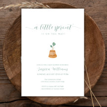 Chá de Bebê Minimalista Boho Little Sprout Garden