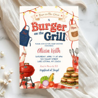 Chá de Bebê Misto Bun & Burgers Gingham BBQ