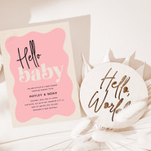 Chá de Bebê Moderno Morango e Creme Hello Baby