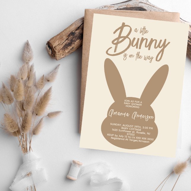 Convite Chá de Bebê Neutro Bunny (Criador carregado)