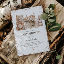 Chá de Bebê Neutro com Animais da Floresta Boho