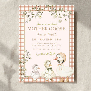 Convite Chá de Bebê Neutro em Tonalidade Mother Goose