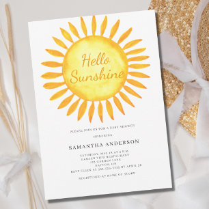 Convite Chá de Bebê Neutro Hello Sunshine