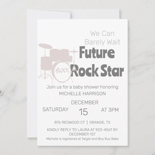 Convite Chá de Bebê Neutro Mal Podemos Esperar (Frente)