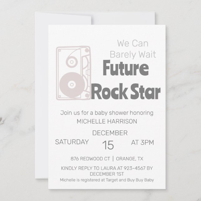 Convite Chá de Bebê Neutro 'Mal Podemos Esperar' (Frente)