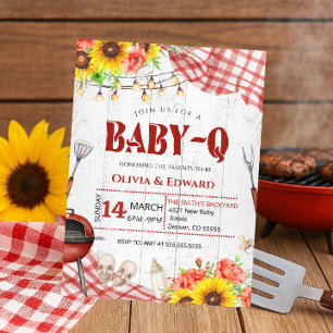 Convite Chá de Bebê no Quintal com Churrasco