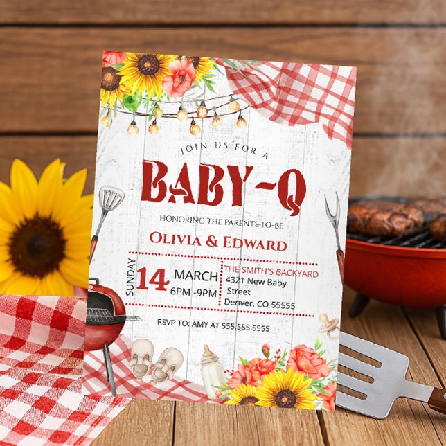 Convite Chá de Bebê no Quintal com Churrasco (Criador carregado)