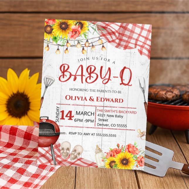 Convite Chá de Bebê no Quintal com Churrasco (Criador carregado)