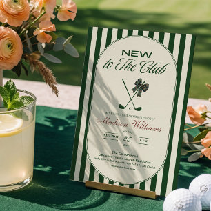 Convite Chá de bebê "NOVATO NO CLUBE" DE GOLFE