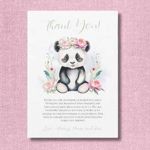 Convite Chá de Bebê Panda Bebê Peônias Selva