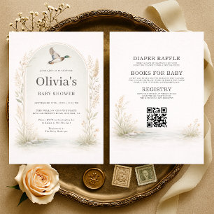 Convite Chá de Bebê Pato-Marinho Tudo em Um