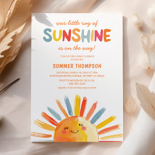 Convite Chá de Bebê Pequeno Raio de Sol