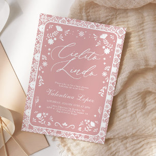 Convite Chá de Bebê Pink Cielito Lindo Talavera