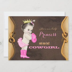 Convite Chá de Bebê Princesa Cowgirl