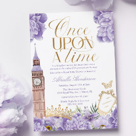 Convite Chá de Bebê Princesa Era Uma Vez Lavanda
