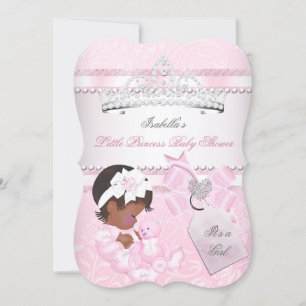 Convite Chá de Bebê Princesa Pretty Baby Cute Girl Tiara É
