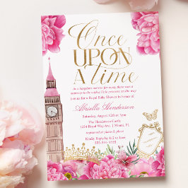 Convite Chá de Bebê Princesa Rosa Era Uma Vez