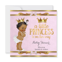 Chá de Bebê Princesinha Étnica Rosa Dourado