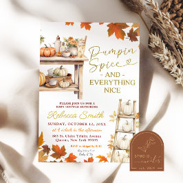 Convite Chá de Bebê Pumpkin Spice e Tudo Mais Adorável