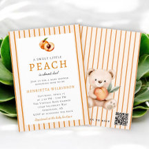 Chá de Bebê QR RSVP Doce Pequena Ameixa