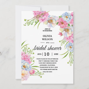 Convite Chá de Bebê Rosa Dourado Verde Borgonha Casamento