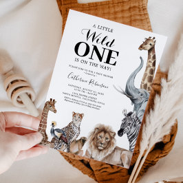 Convite Chá de Bebê Safari Elegante Wild One
