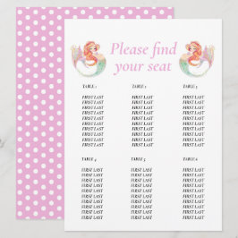 Convite Chá de Bebê Sereia. Gráfico de mesa Sob o Mar