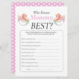 Convite Chá de Bebê Sereia Sob o Mar Conhece a Mamãe  