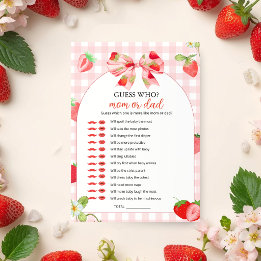 Convite Chá de Bebê Someone Berry Sweet | Adivinhe Quem