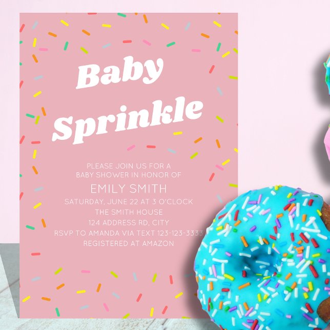 Convite Chá de Bebê Sprinkle (Criador carregado)