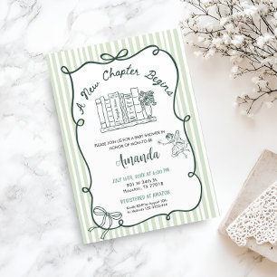 Convite Chá de Bebê Storybook Verde