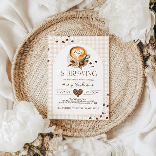 Convite Chá de Bebê Tema Café Bean Baby está Cozinhando