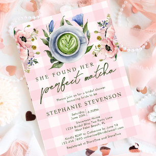 Convite Chá de Bebê Temático de Matcha Casamento Perfeito 