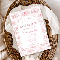 Chá de Bebê Toile Rosa Elegante